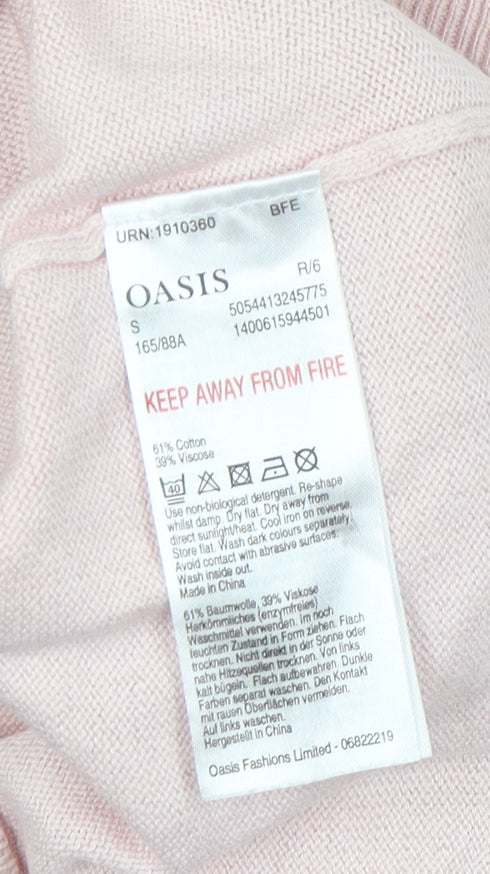 Oasis Women's Pink Flamingo Jumper, Size S, Casual Pullover