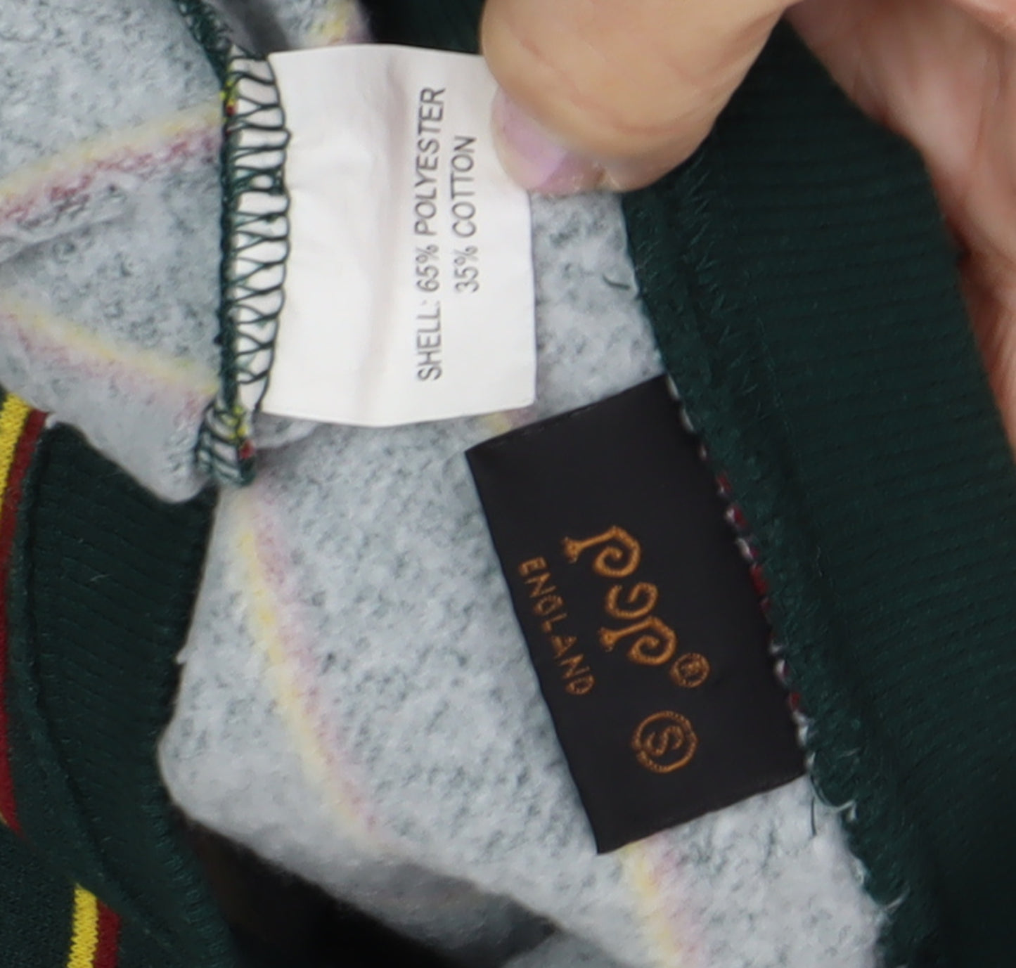 Pop Men's Green Striped Pullover Sweatshirt S