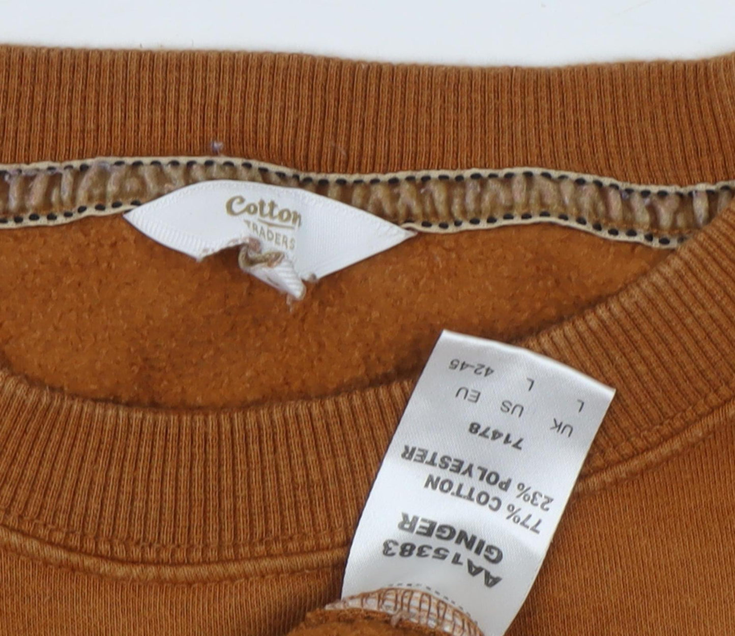 Cotton Traders Men's Brown Sweatshirt L