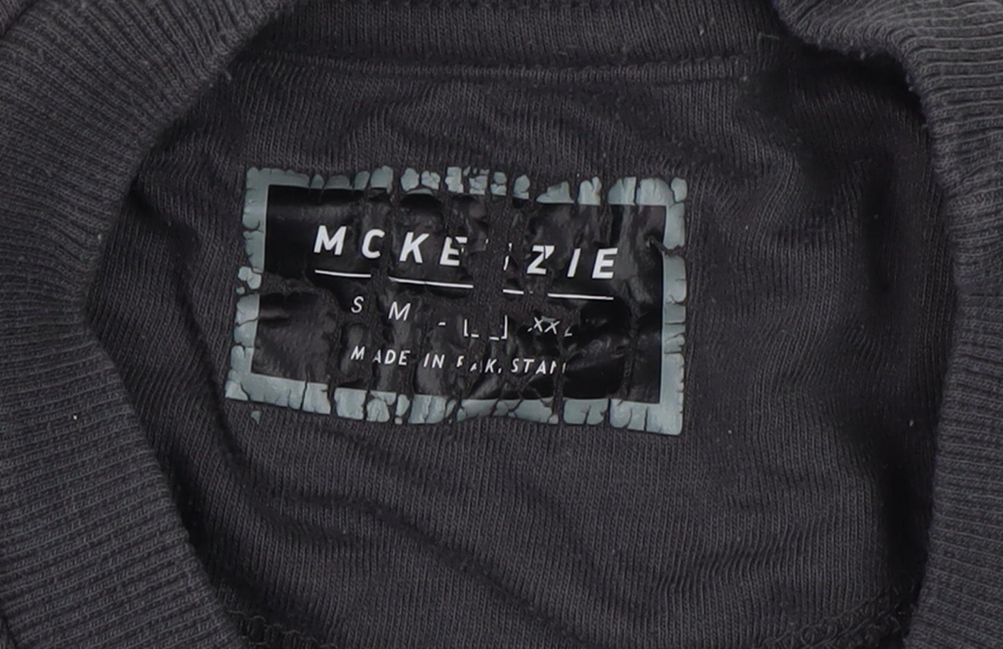 McKenzie Men's Black/Grey Logo Sweatshirt S