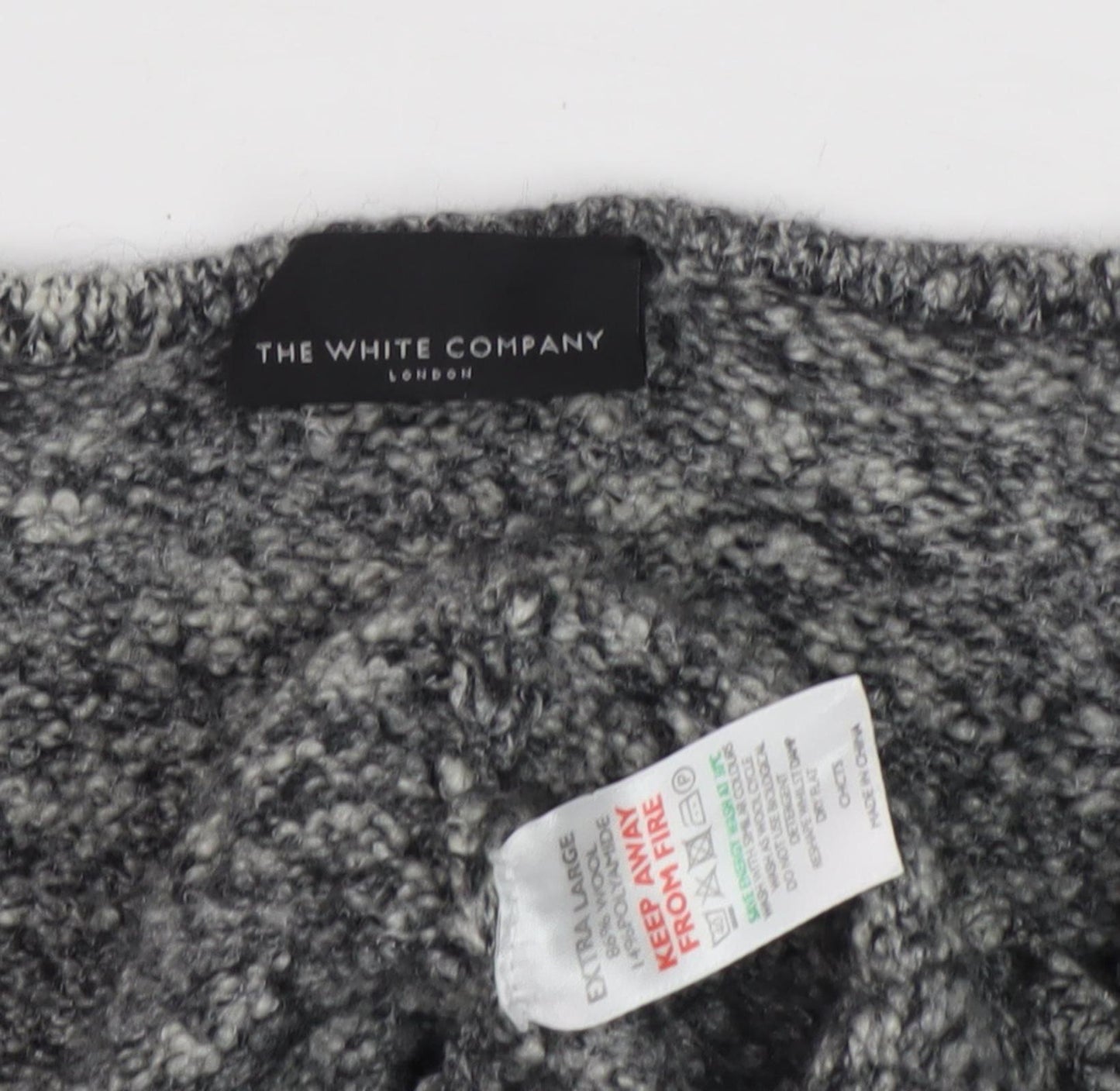 The White Company Women's Grey Chunky Knit Pullover XL