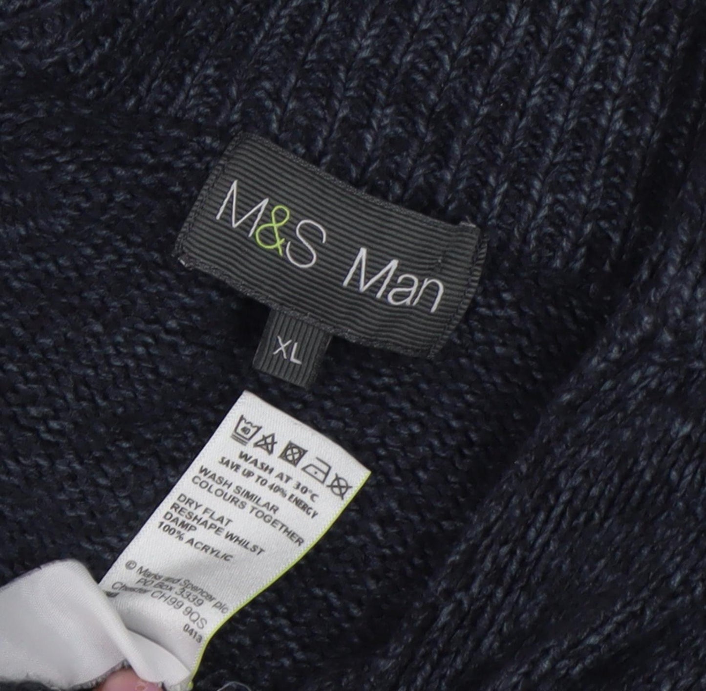 Marks and Spencer Men's Black XL Knit Zip Jacket