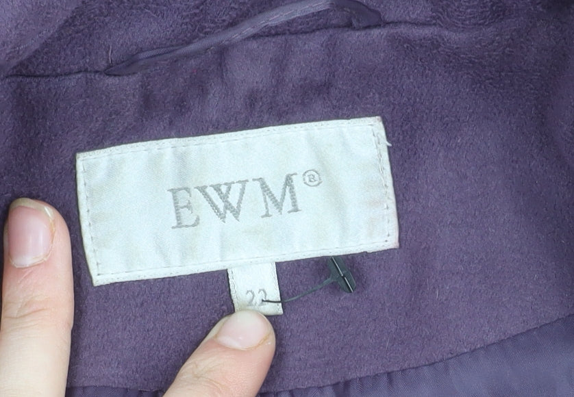 EWM Women's Purple Blazer, Size 22, Button Closure