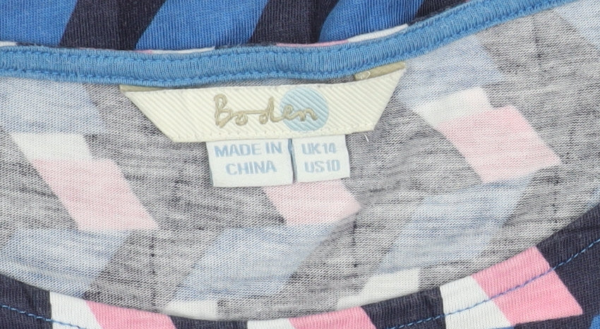 Boden Womens Geometric Multicoloured Top Size 10