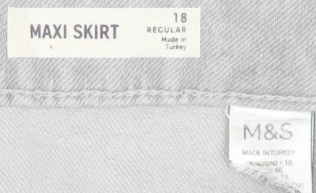 Marks and Spencer Women's Silver Maxi Skirt Size 18