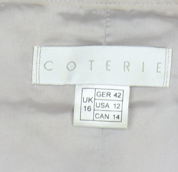 Coterie Women's Grey Top Size 16 Scoop Neck
