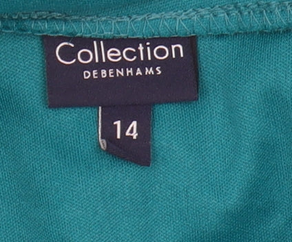 Debenhams Women's Green A-Line Dress Size 14
