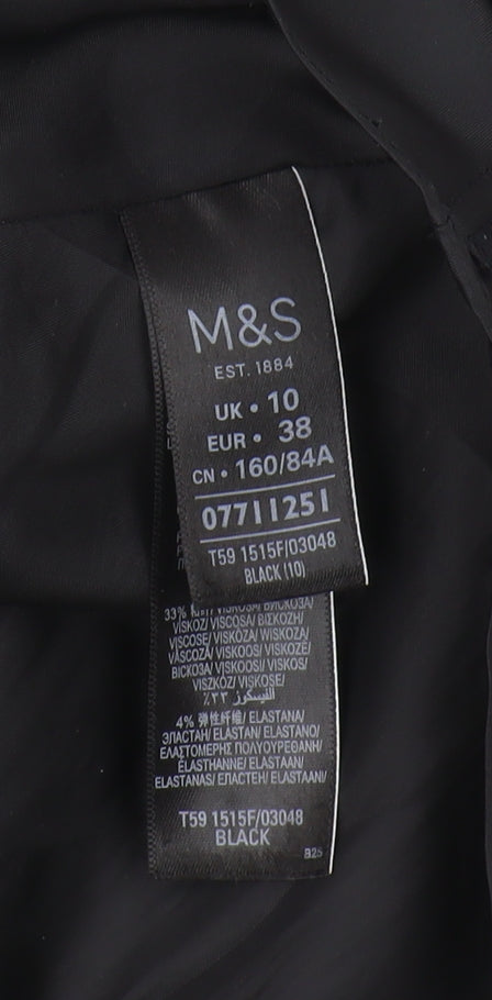 Marks and Spencer Women's Black Size 10 Sheath Dress