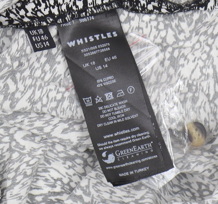 Whistles Women's Multicoloured Shirt Dress Size 18