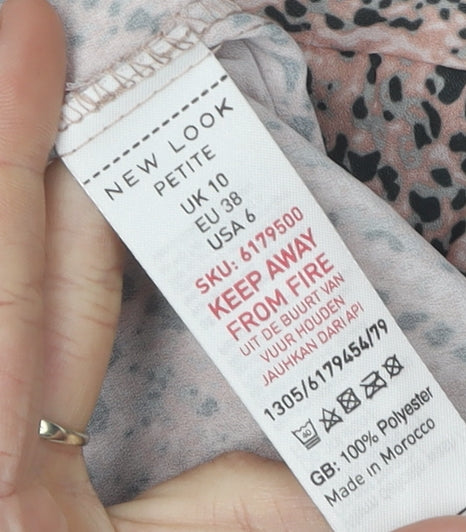 New Look Women's Petites Pink Pleated Midi Skirt