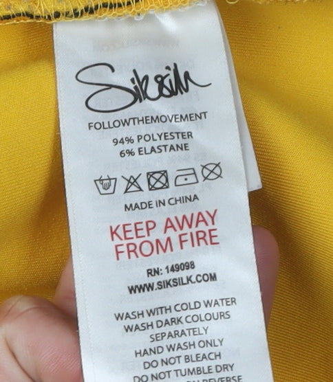 SikSilk Men's Yellow Full Zip Hoodie, Size L