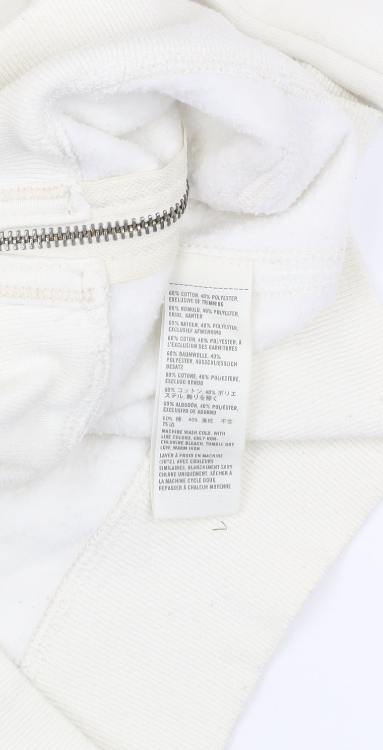 Hollister Men's Ivory Full Zip Hoodie L