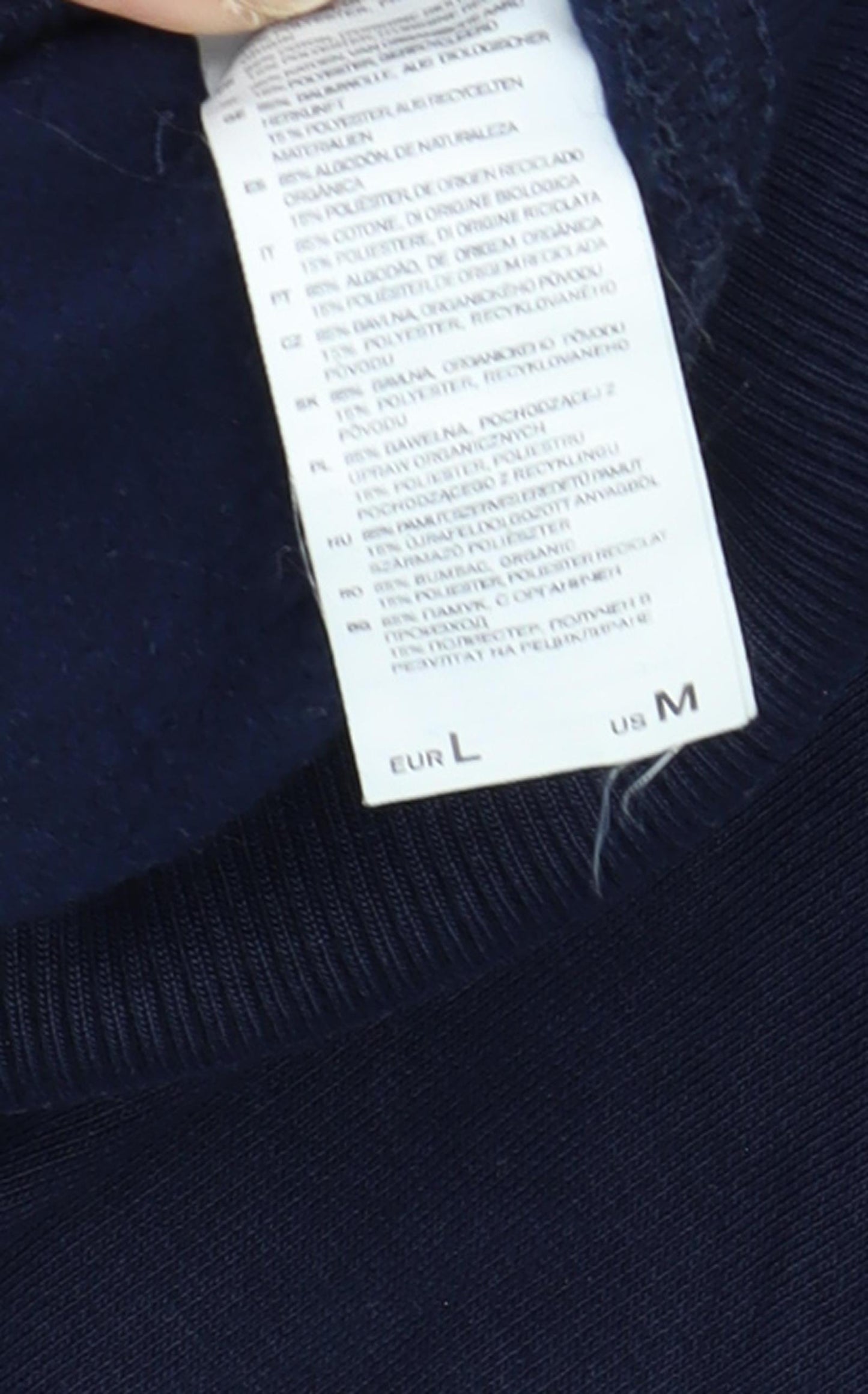 Conquer Men's Blue Graphic Pullover Sweatshirt L