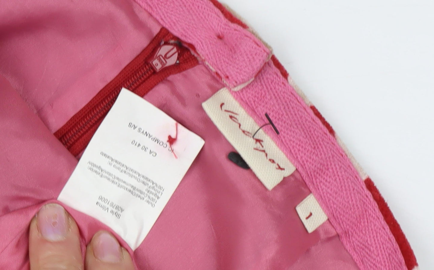 Red Floral Women's Knee Length Pencil Skirt Size 10