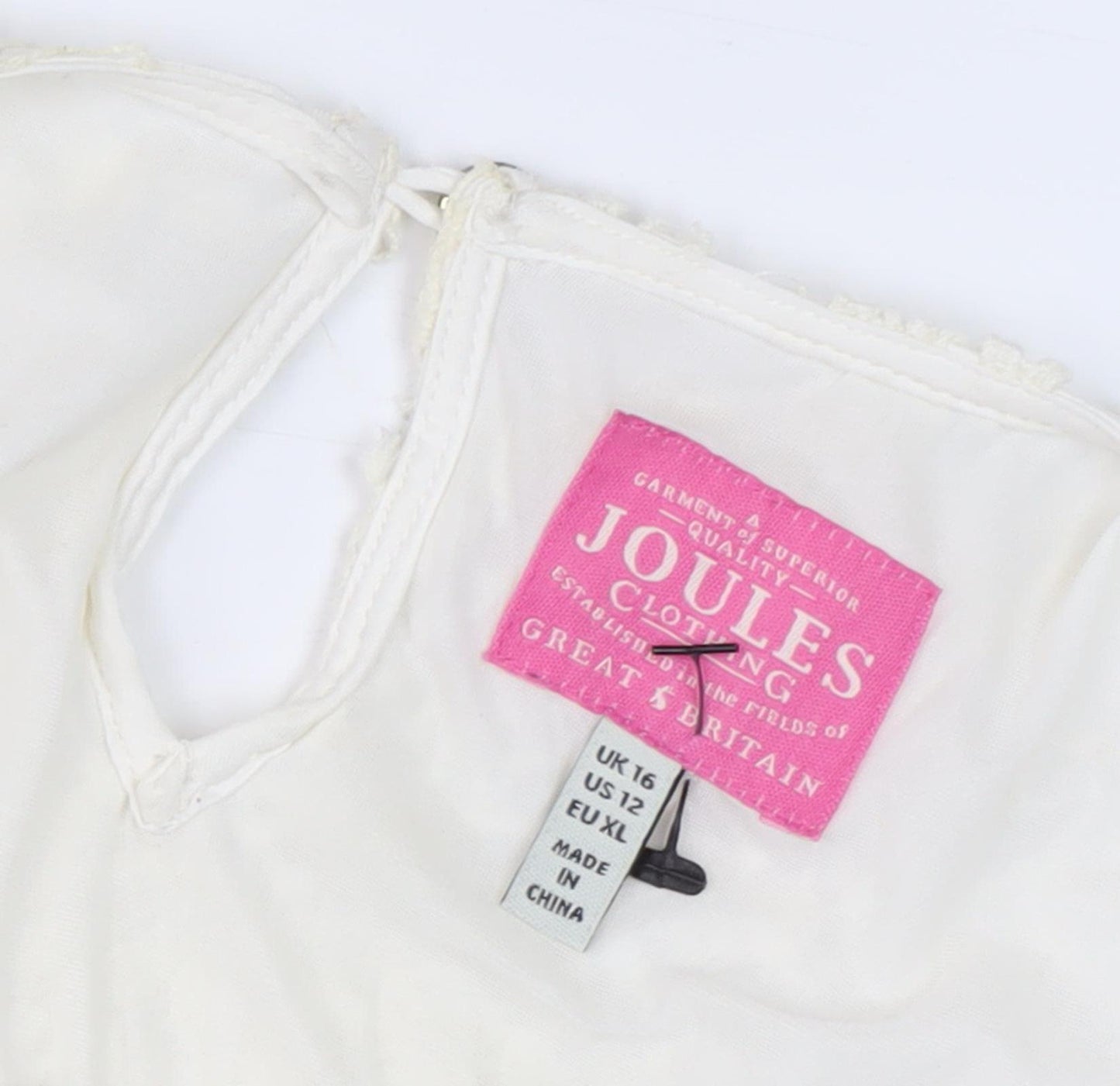 Joules Women Ivory Lace Blouse Size 16 - Elegant Casual Wear