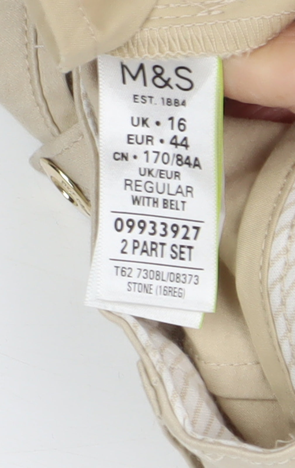 Marks and Spencer Beige Women's Trousers, Size 16