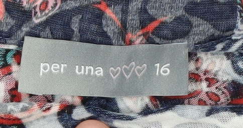 Per Una Women's Multicoloured Paisley Blouse Size 16