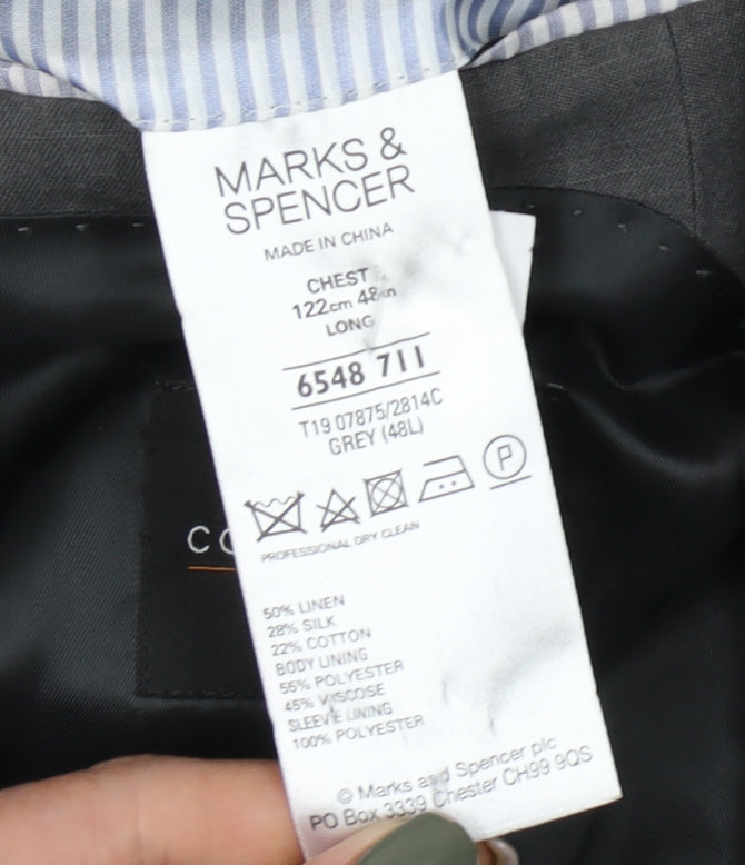 Marks and Spencer Men's Grey Blazer 48L