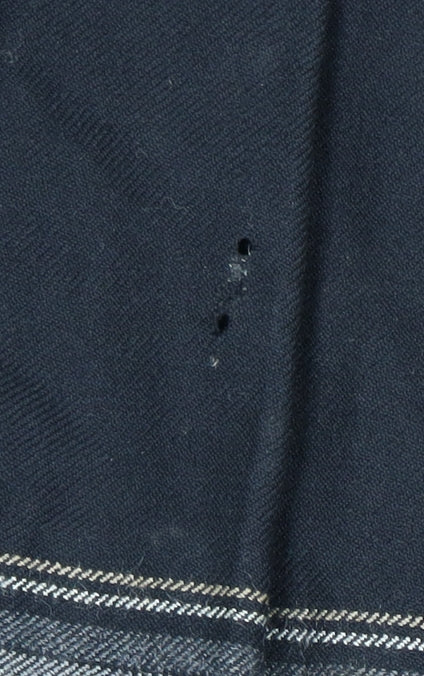 Women's Black Pleated Wool Plaid Long Skirt, Size 14