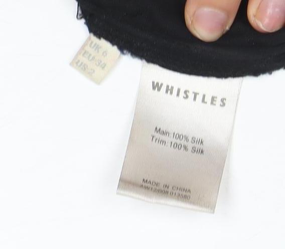 Whistles Women's Blue Silk Jogger Trousers