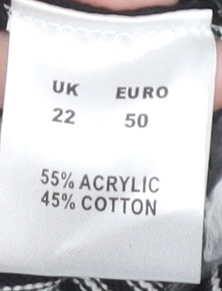 Dash Women's Black Striped Cardigan Size 22 Plus