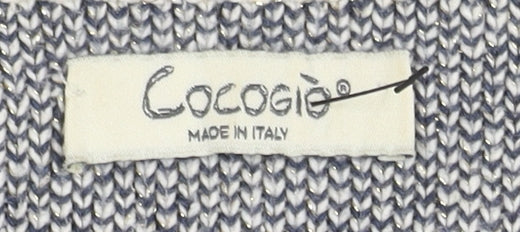 Cocogio Women's Multicolour Knit Vest Open Front Waistcoat, Size S