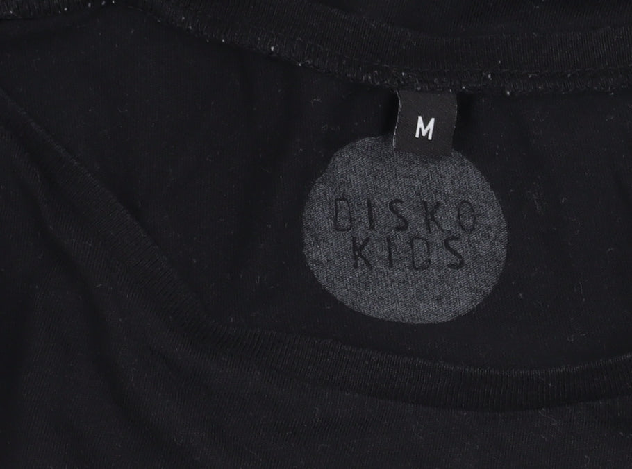 Disko Kids Unisex Black Music T-Shirt M Retro Glitter