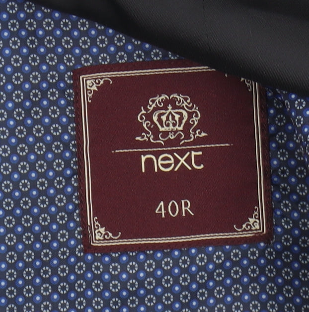 Next Men's Blue Check Suit Waistcoat 40 R