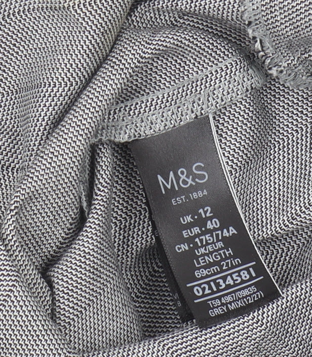 Marks and Spencer Grey Trumpet Midi Skirt, Size 12