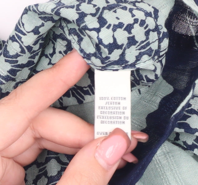 Abercrombie & Fitch Women's Blue Floral Top - M