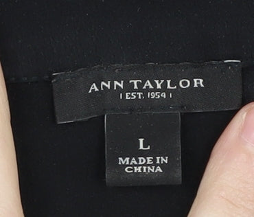 Ann Taylor Women's Black Sequin Party T-Shirt L