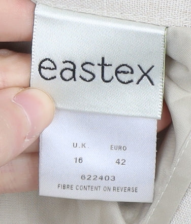 Eastex Women's Beige A-Line Midi Skirt Size 16