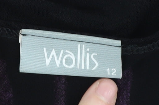 Wallis Women's Black Sleeveless Abstract Top Size 12