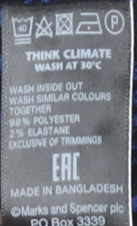 Marks and Spencer Women's Blue Geometric Pencil Skirt