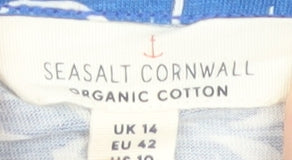 Seasalt Cornwall Women's Blue Floral Shift Dress, Size 14