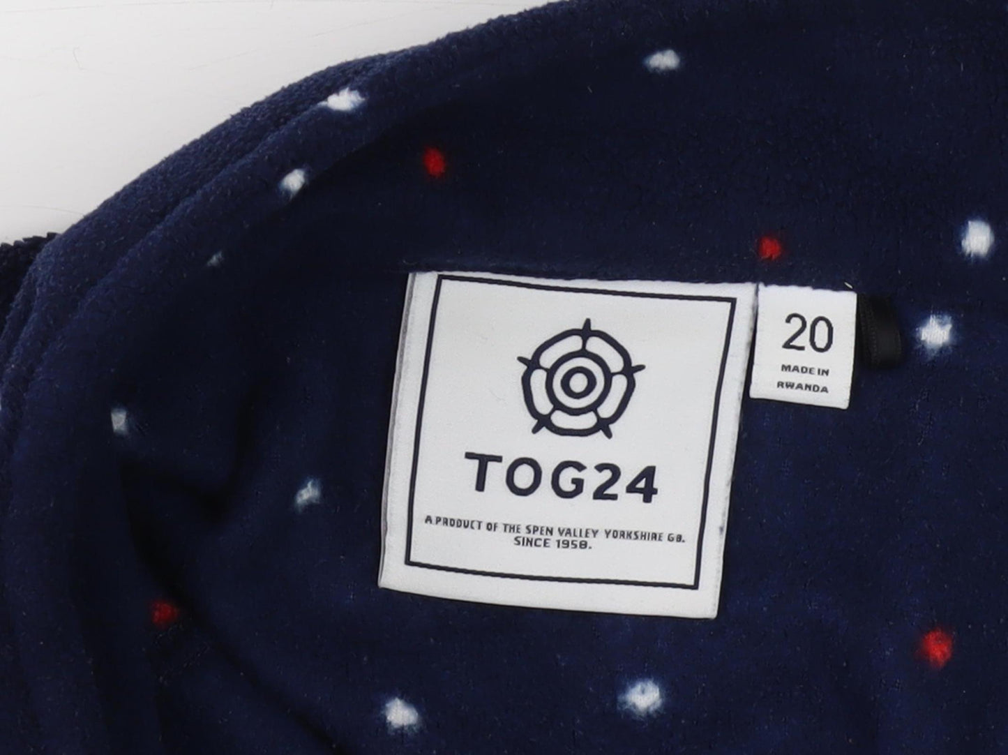 TOG24 Women's Navy Polka Dot Sweatshirt Size 20