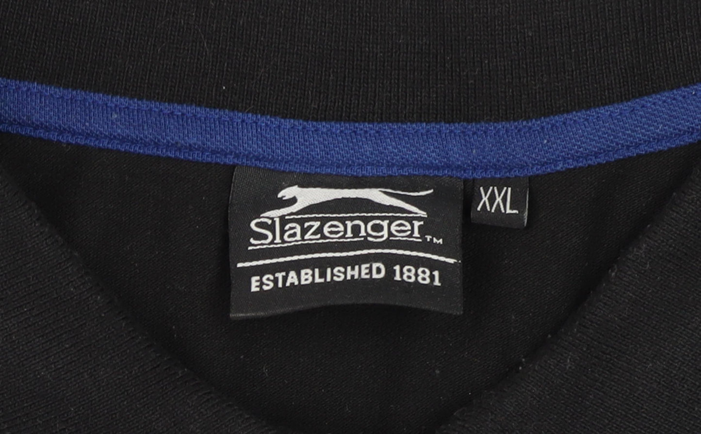 Slazenger Men's Black Polo Shirt XXL