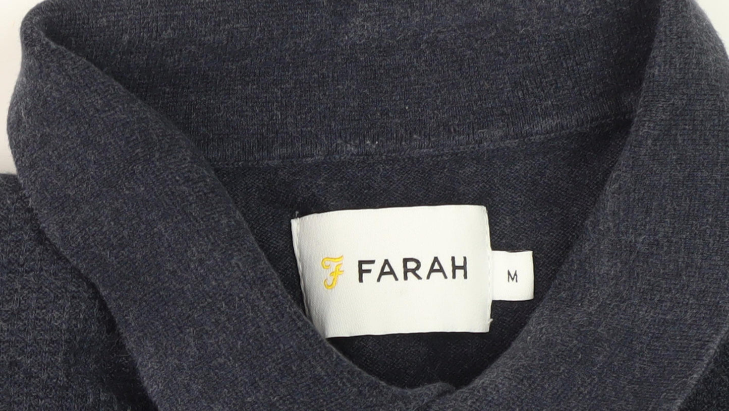 Farah Black Men's M Long Sleeve Polo Shirt