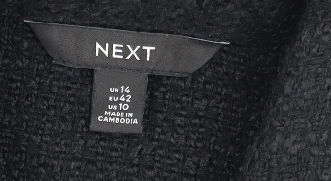 Next Women's Black Tweed Jacket UK 14
