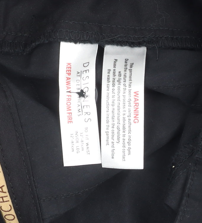 Debenhams Men's Black Regular Fit Trousers