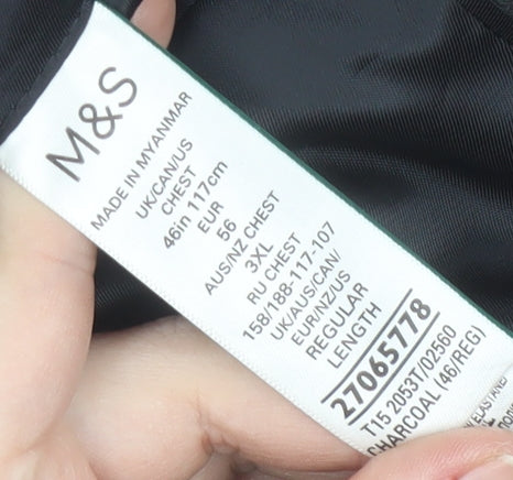 Marks and Spencer Men's Grey Suit Jacket 46R