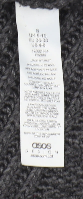 ASOS Design Women's Black Chunky Knit Pullover Jumper - S