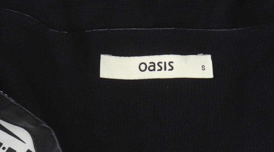 Oasis Women's Black Geometric Aztec Cardigan S