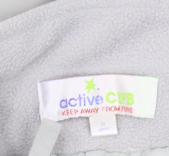 Active Club Girls Grey Dungarees Trousers Size 10 Years