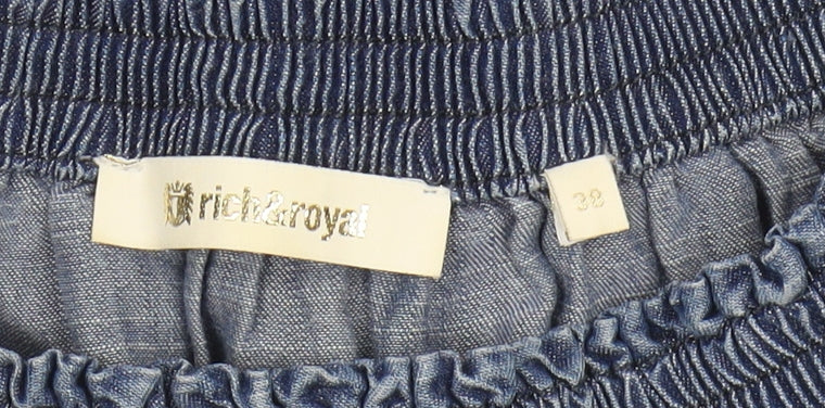 rich&royal Women's Blue Off Shoulder Denim Dress Size 10