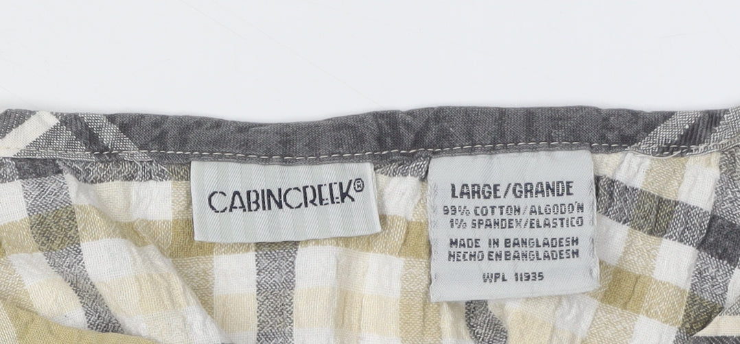 Cabin Creek Women's Multicoloured Check Tank L