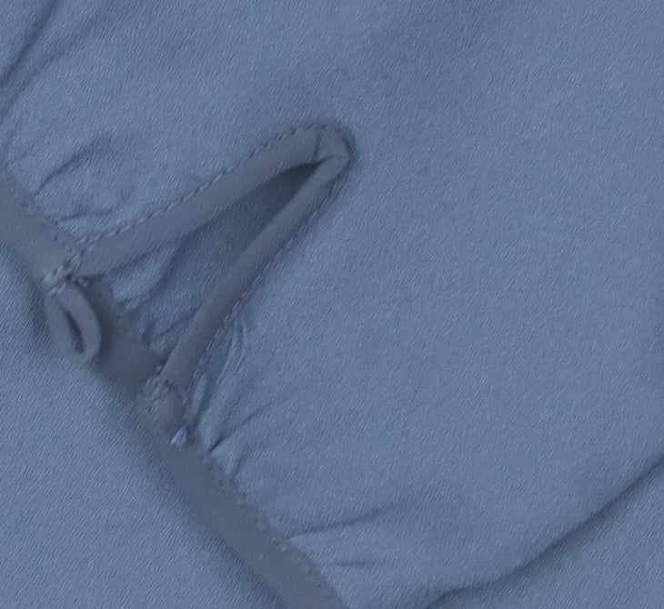 Elise Clemence Women's Blue Embroidered Blouse Size 16