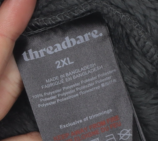 Threadbare Men's Black Fleece Lounge Pants 2XL