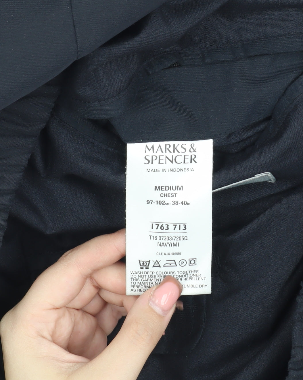 Marks and Spencer Men's Blue Medium Jacket