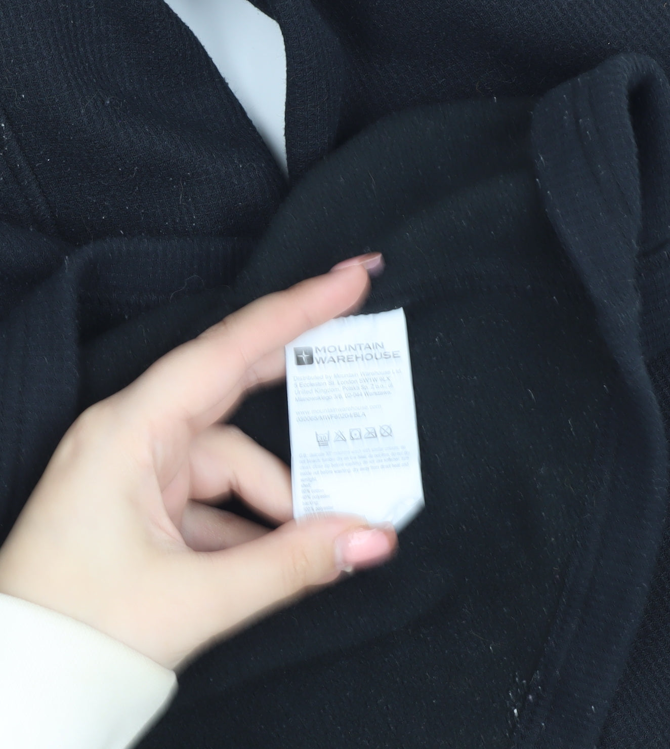 Mountain Warehouse Men's Black 1/4 Zip Sweatshirt L